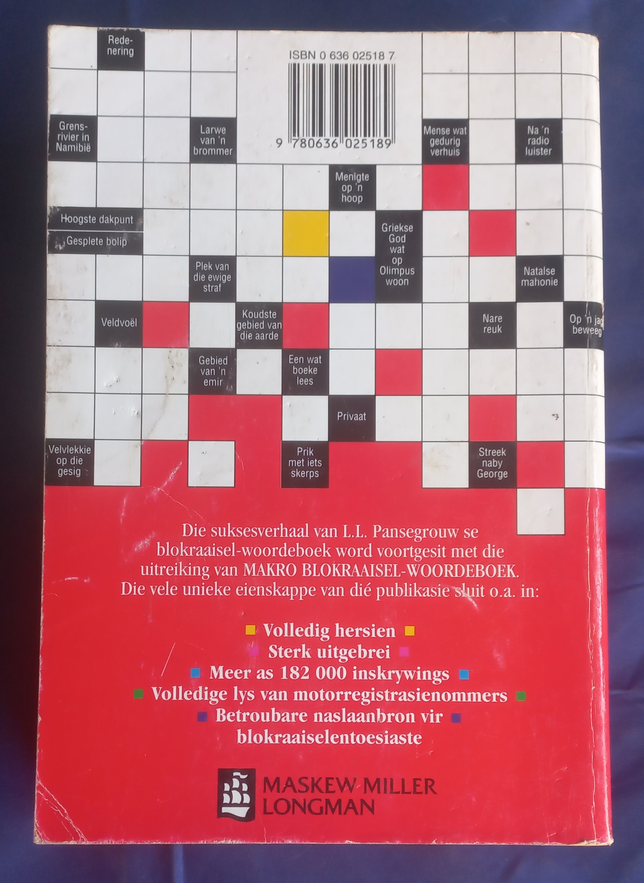 Afrikaans Non-Fiction - Pansegrouw Makro blokraaisel-woordeboek for ...