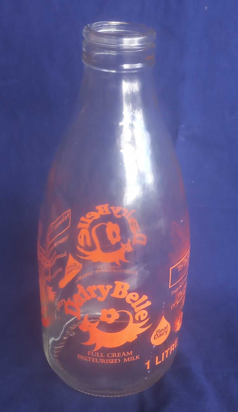 Bottles Vintage 1 litre Dairy Belle milk bottle for sale in