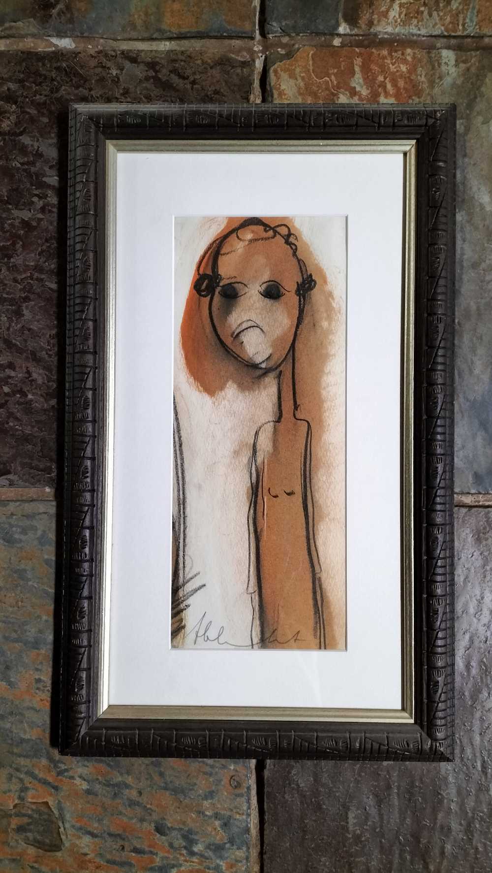 Paintings Frans Claerhout mixed media size 370mm x 150mm for sale in