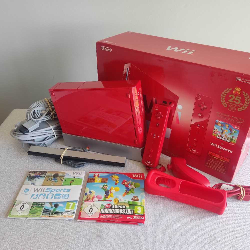 Nintendo Nintendo Wii console with New Super Mario Bros +Wii Sports