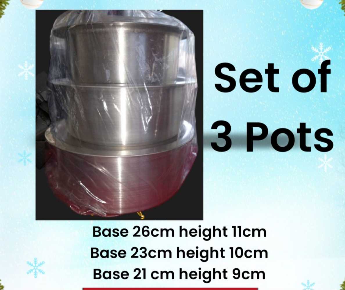 Pots 3 tier cooking pot set for sale in Durban (ID602018244)