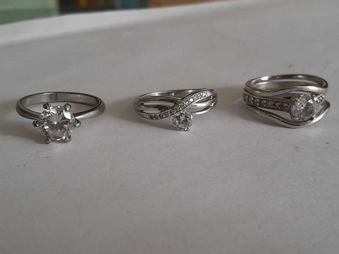 Rings Three 925 Silver Rings. 18 mm Diameter. was sold for R500.00 on