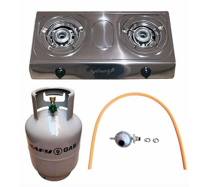 Stoves, Burners & Gas Cylinders 2 Plate LP gas Stove was sold for