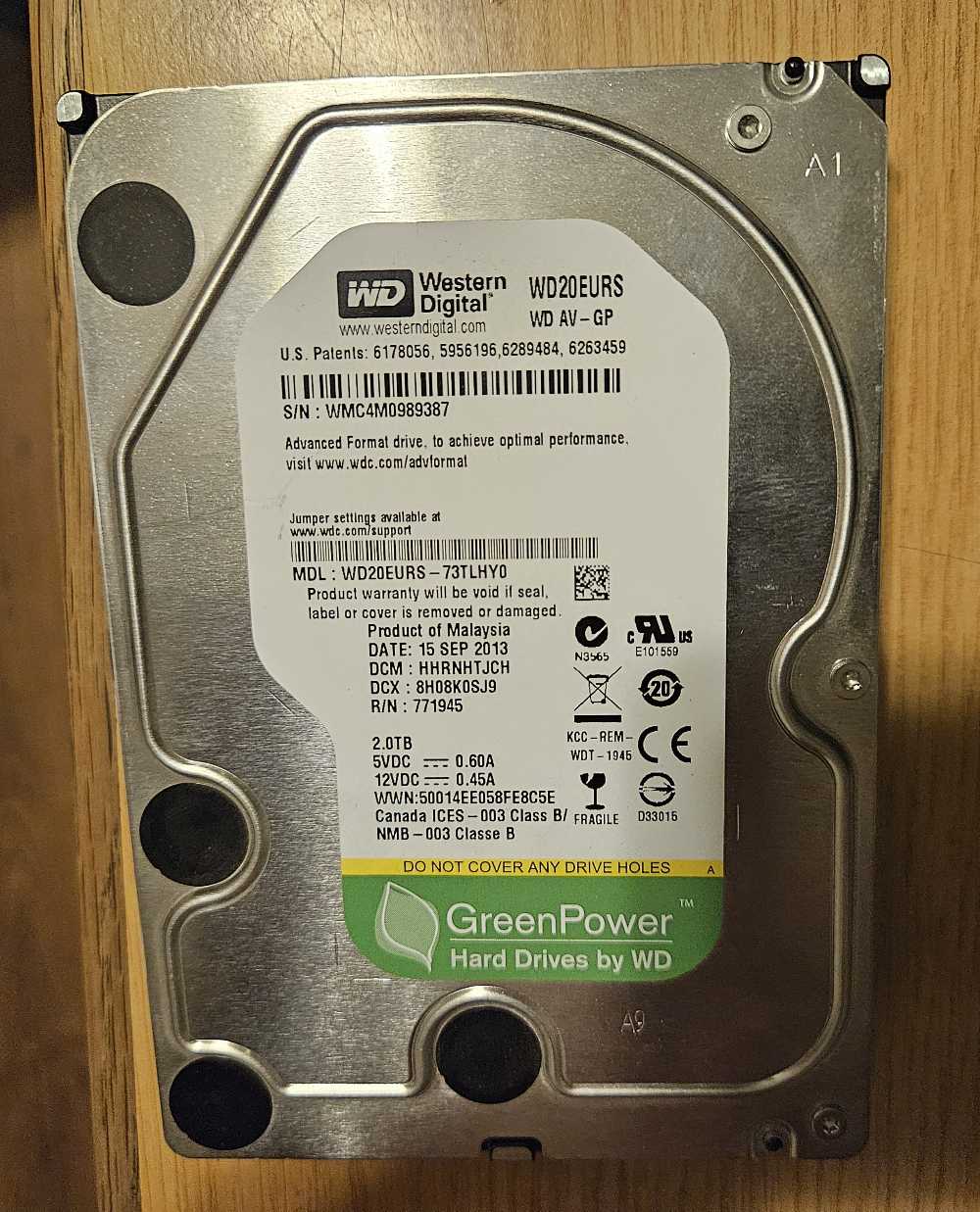 Internal Drives - Western digital 2TB hard drive WD20EURS for sale in ...